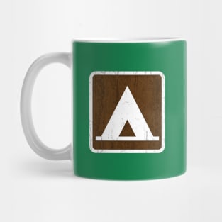 Campground Sign (wooden effect) Mug